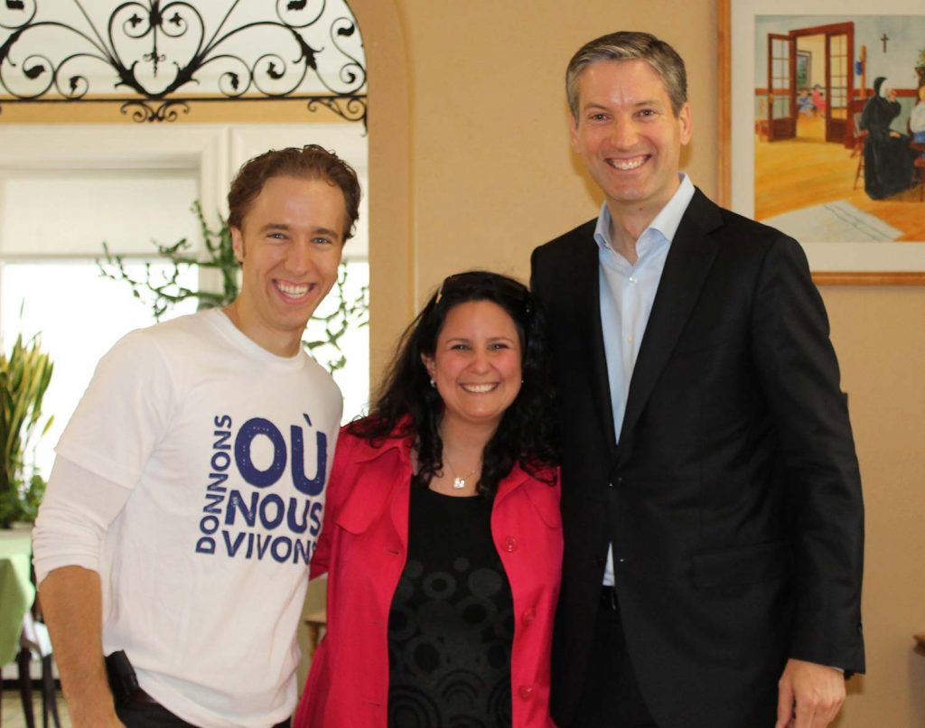 Together with Craig Kielburger of Free The Children (WeDay) & Francois Gratton, President TELUS Quebec & Atlantic Provinces