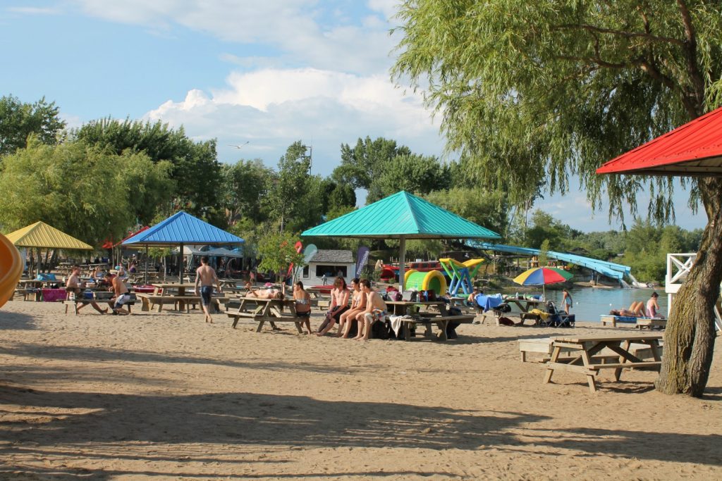 picnic tables beach