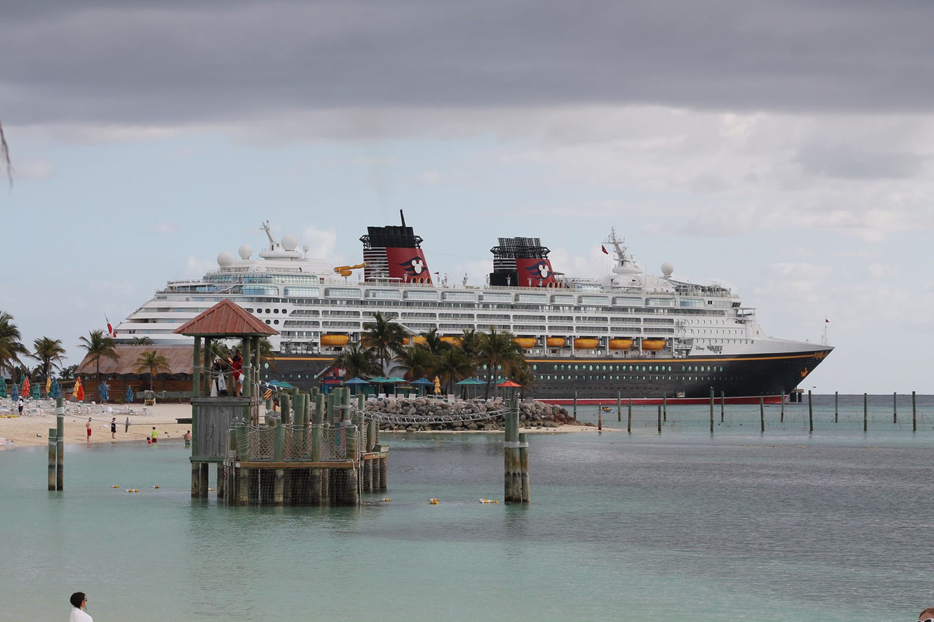 Disney Wonder, docked at Disney's Private Island Castaway Cay (Bahamas)